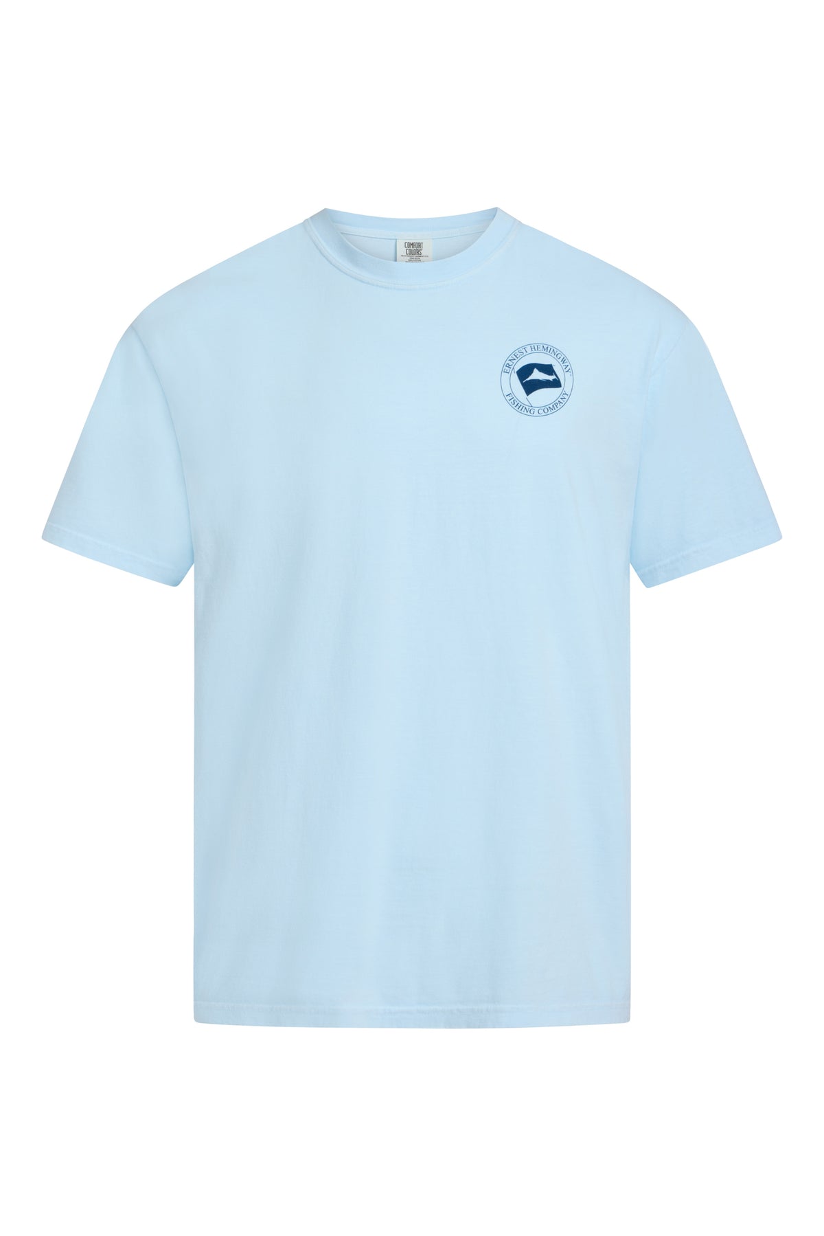 A Moveable Feast tee from Ernest Hemingway Fishing Co, garment dyed heavyweight cotton with the EHFC banner logo