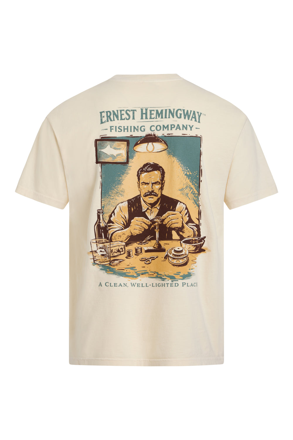 A Clean, Well-Lighted Place tee from Ernest Hemingway Fishing Co, alternate view