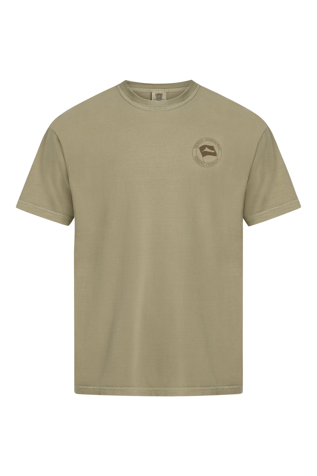 Marlin Pilar tee from Ernest Hemingway Fishing Co with the marlin and Pilar design and EHFC circle logo