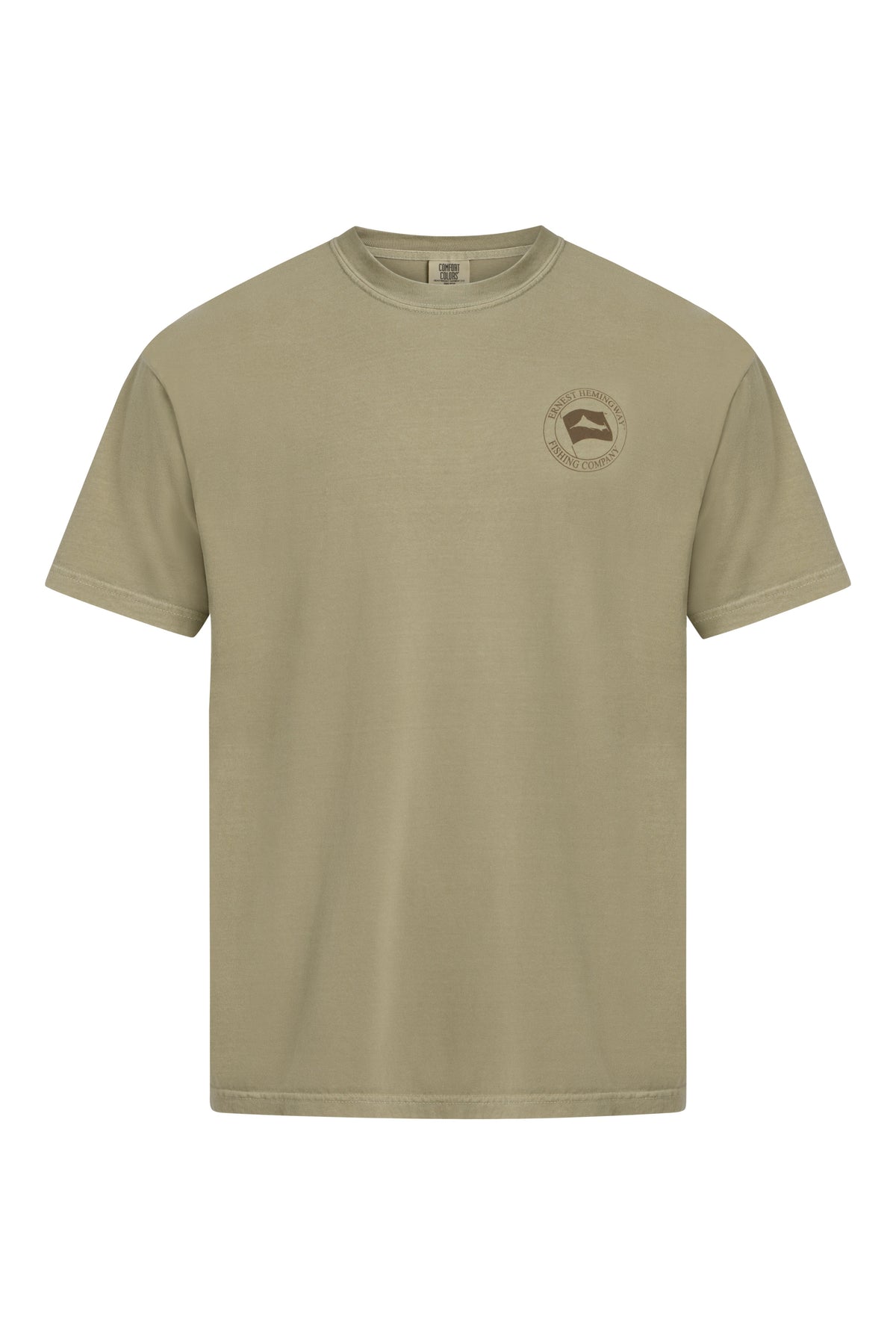 Marlin Pilar tee from Ernest Hemingway Fishing Co with the marlin and Pilar design and EHFC circle logo