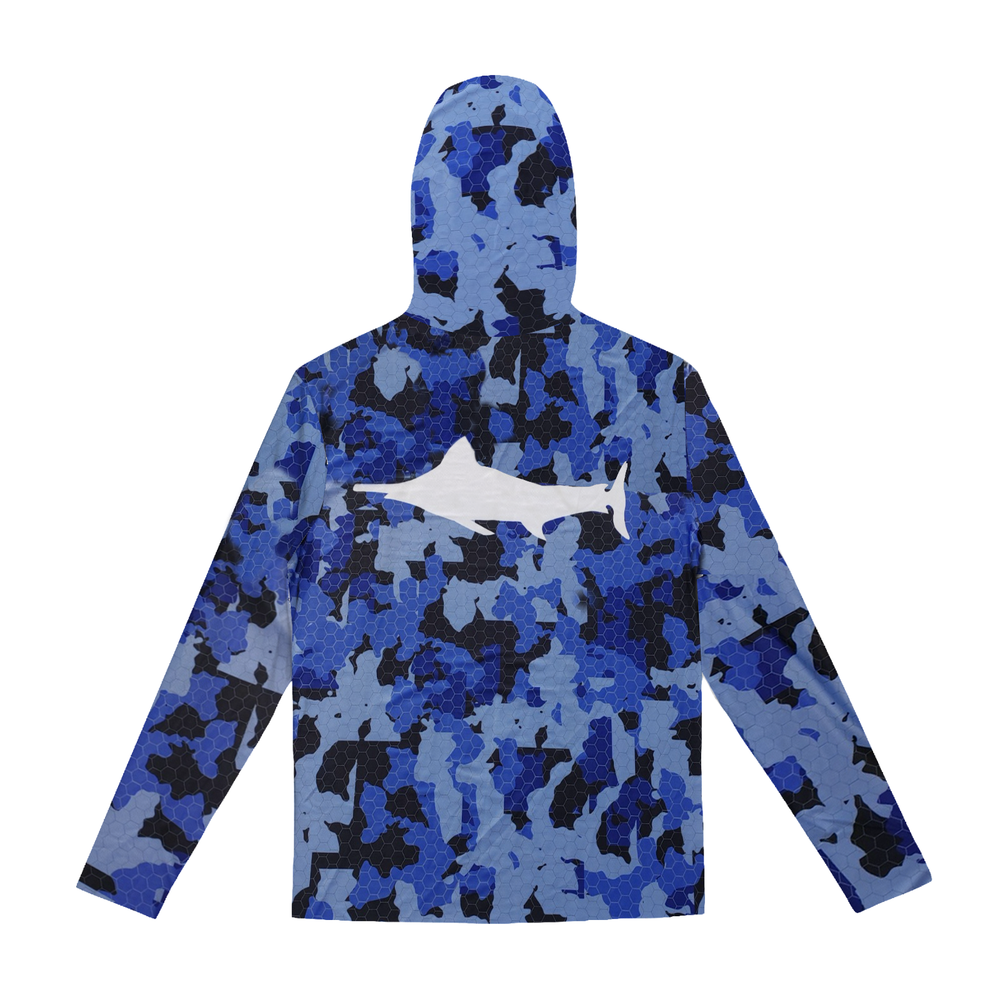 Blue Camo Performance Hoodie